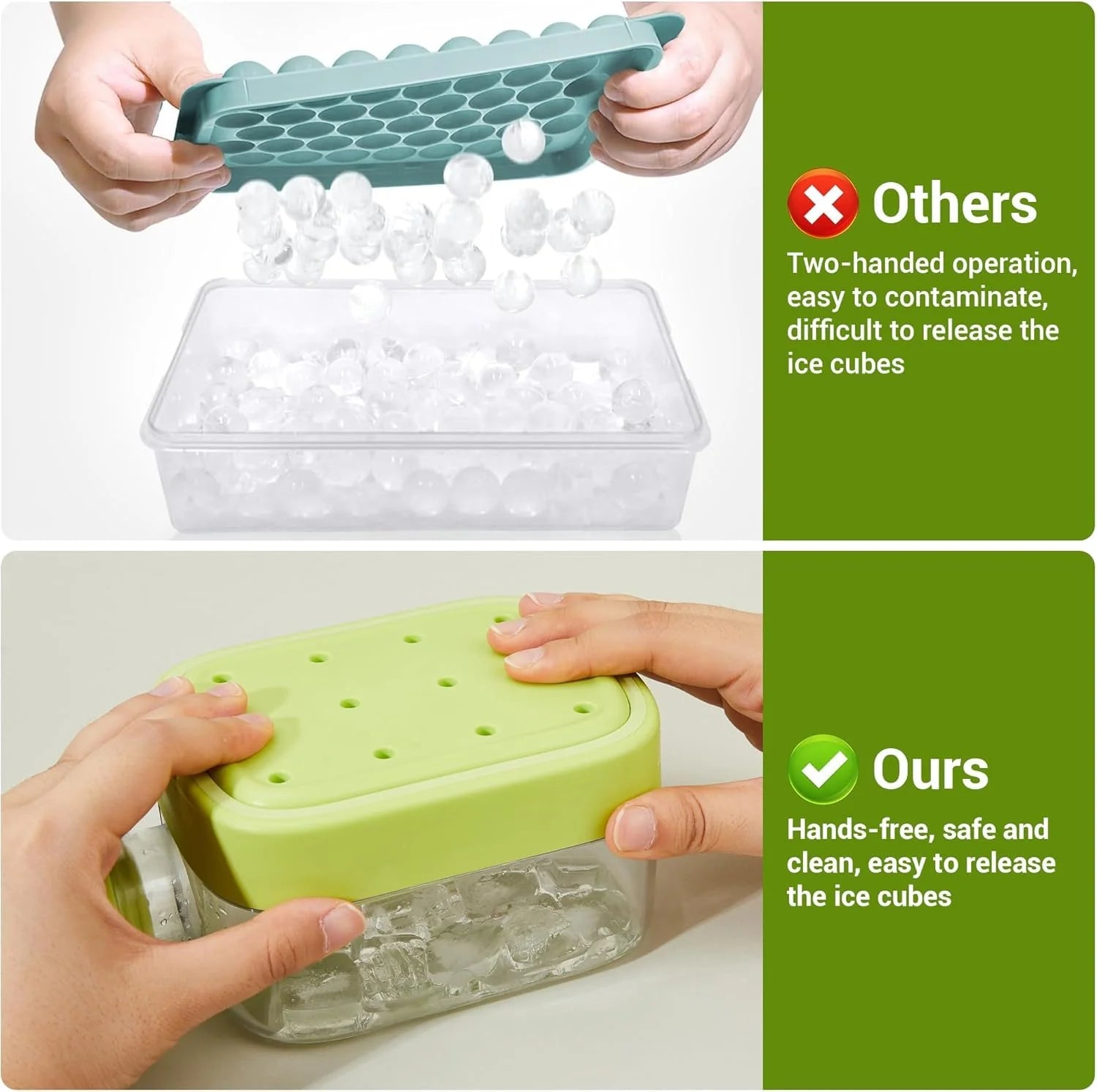 2-in-1 Ice Cube Bottle & Water Bottle