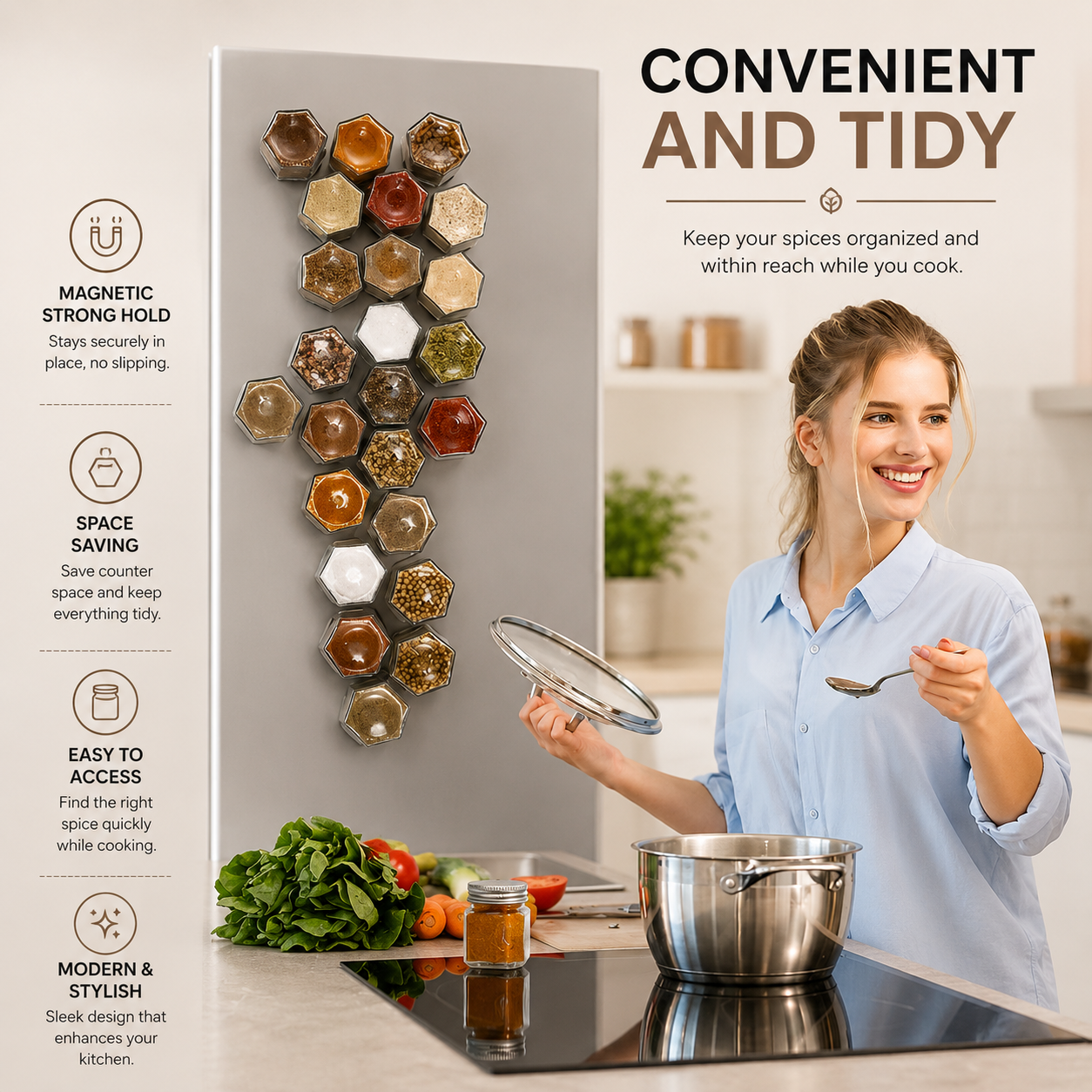 Magnetic Spice Jar Set (29 PCS)
