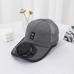 TSolar Solar Powered USB Rechargeable Mesh Baseball Cap with Cooling Fan