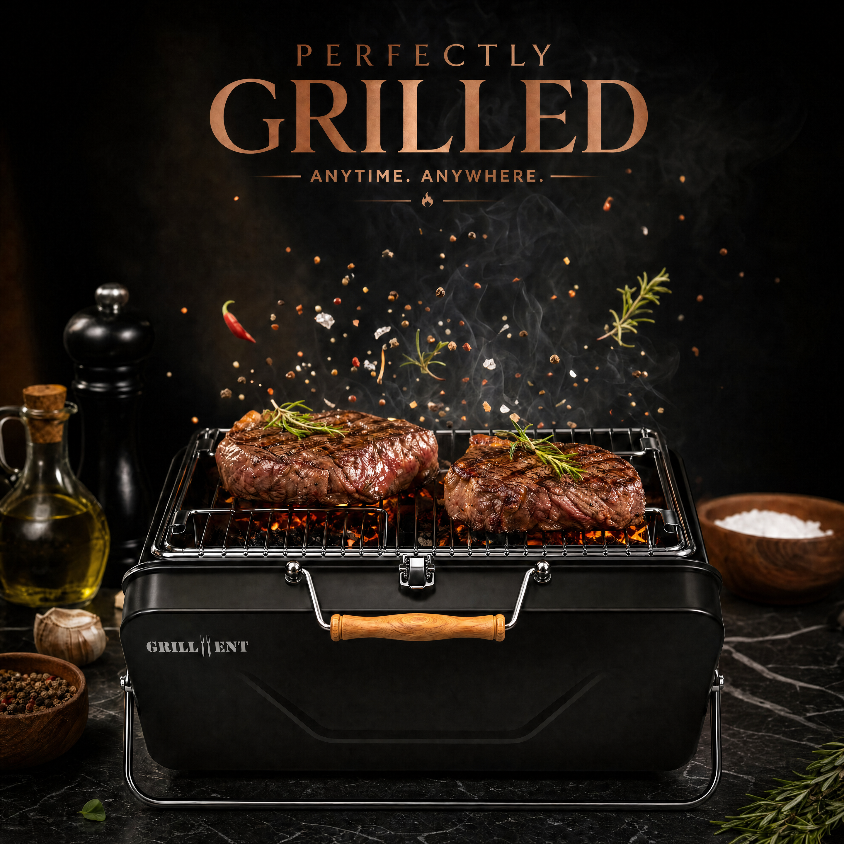 Grillent™ Travel Charcoal Grill